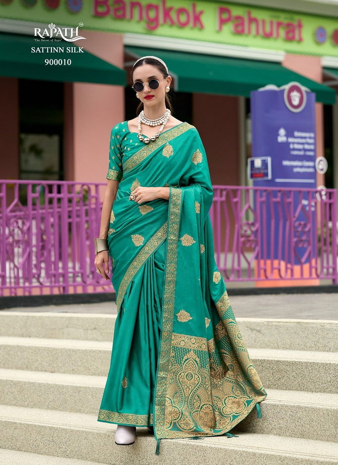 Honey Bee By Rajpath Satin Handwoven Wedding Wear Saree Suppliers In India